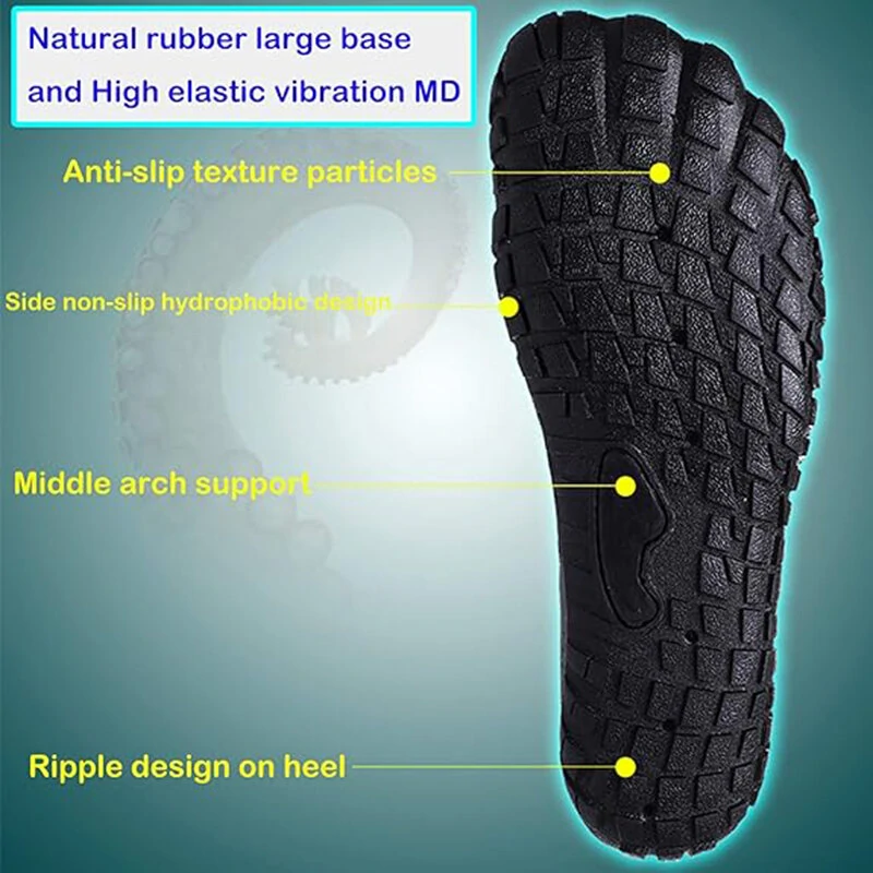 (image for) TENGOO Beach Wading Sandal Five Fingers Barefoot Design Quick Dry Non-Slip Breathable Surf Fishing Fitness Water Sports Shoes